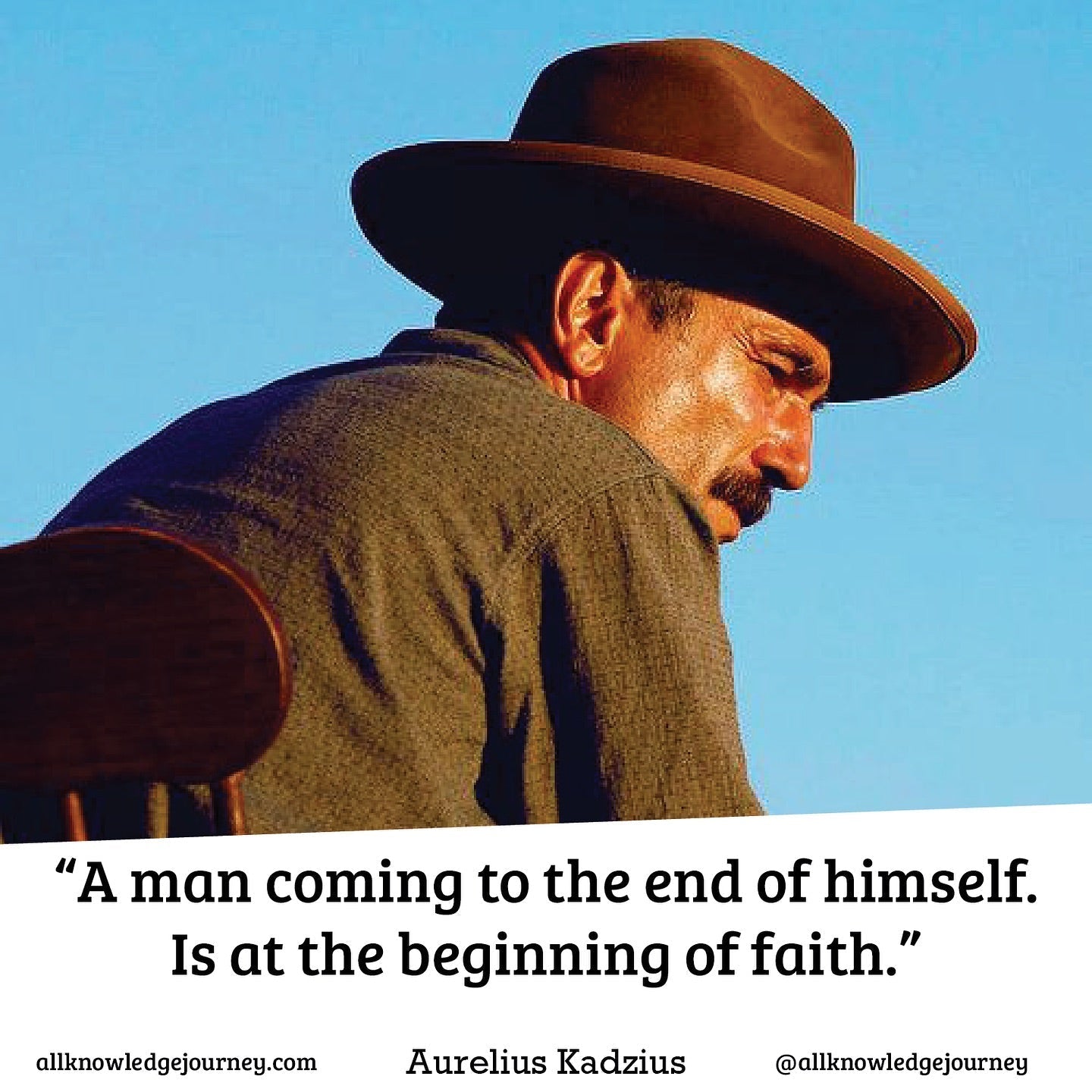 A Man at the End of Himself Begins Faith