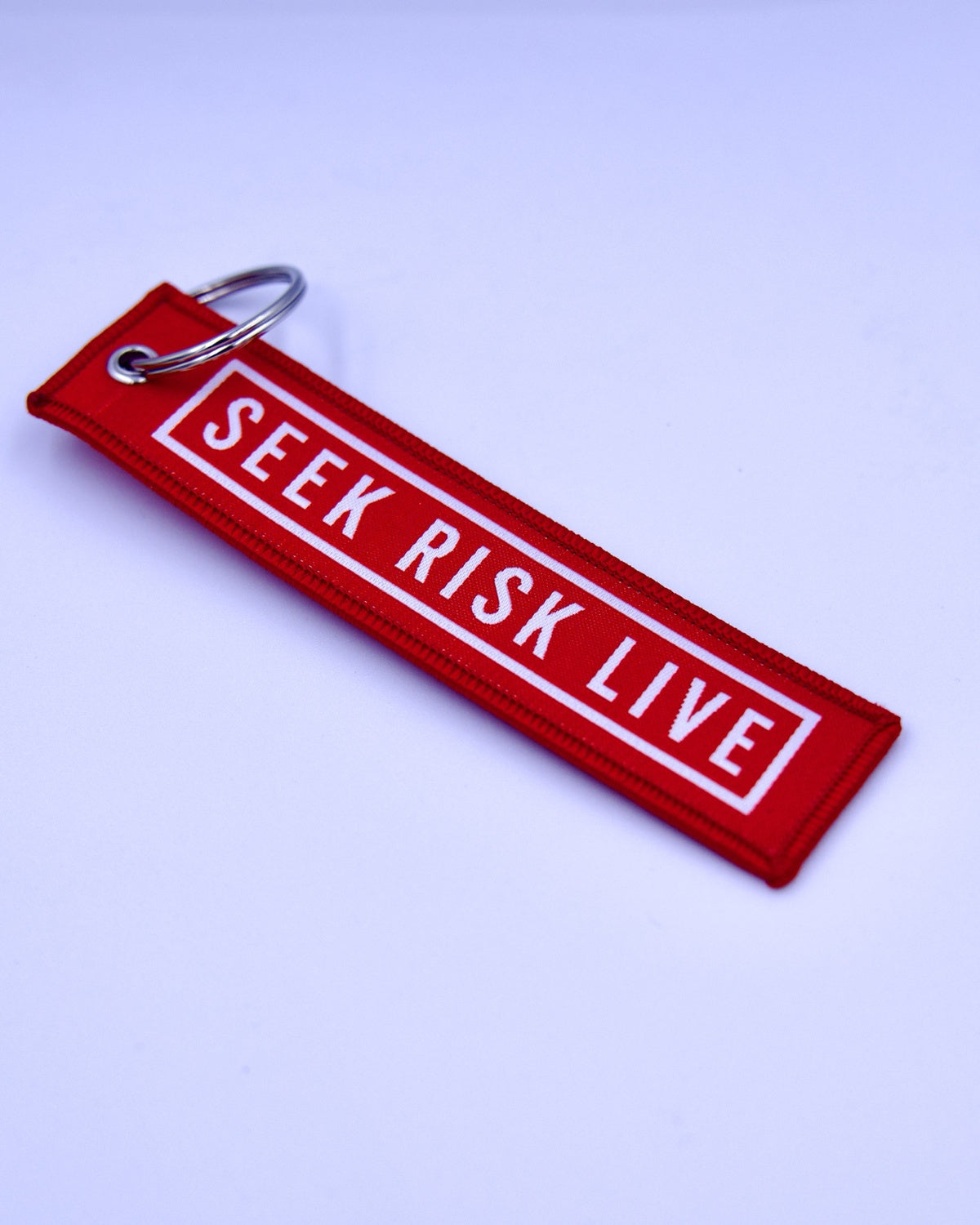 Woven Keychain - SEEK. RISK. LIVE.