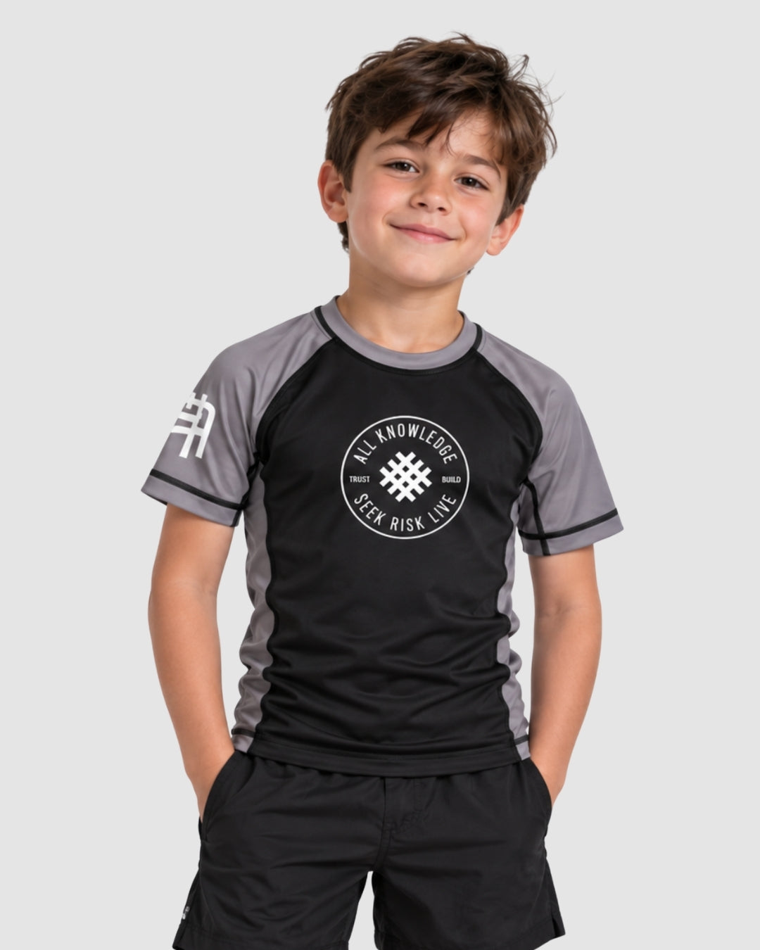AK Youth Ranked Jiu-Jitsu Rashguard - Gray