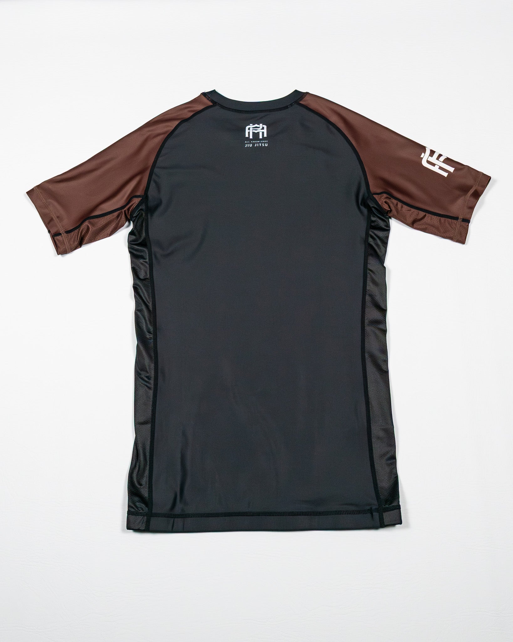 brown short sleeve rashguard - back