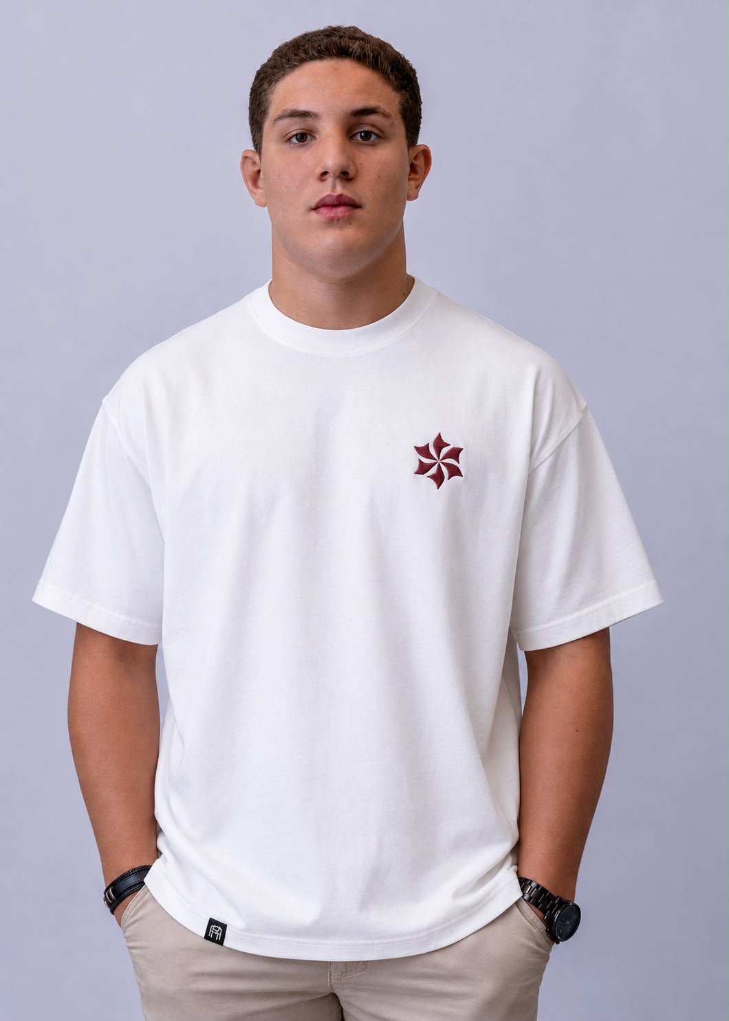 Six Blades Origins | Oversized Heavyweight Tee (white) — Preorder