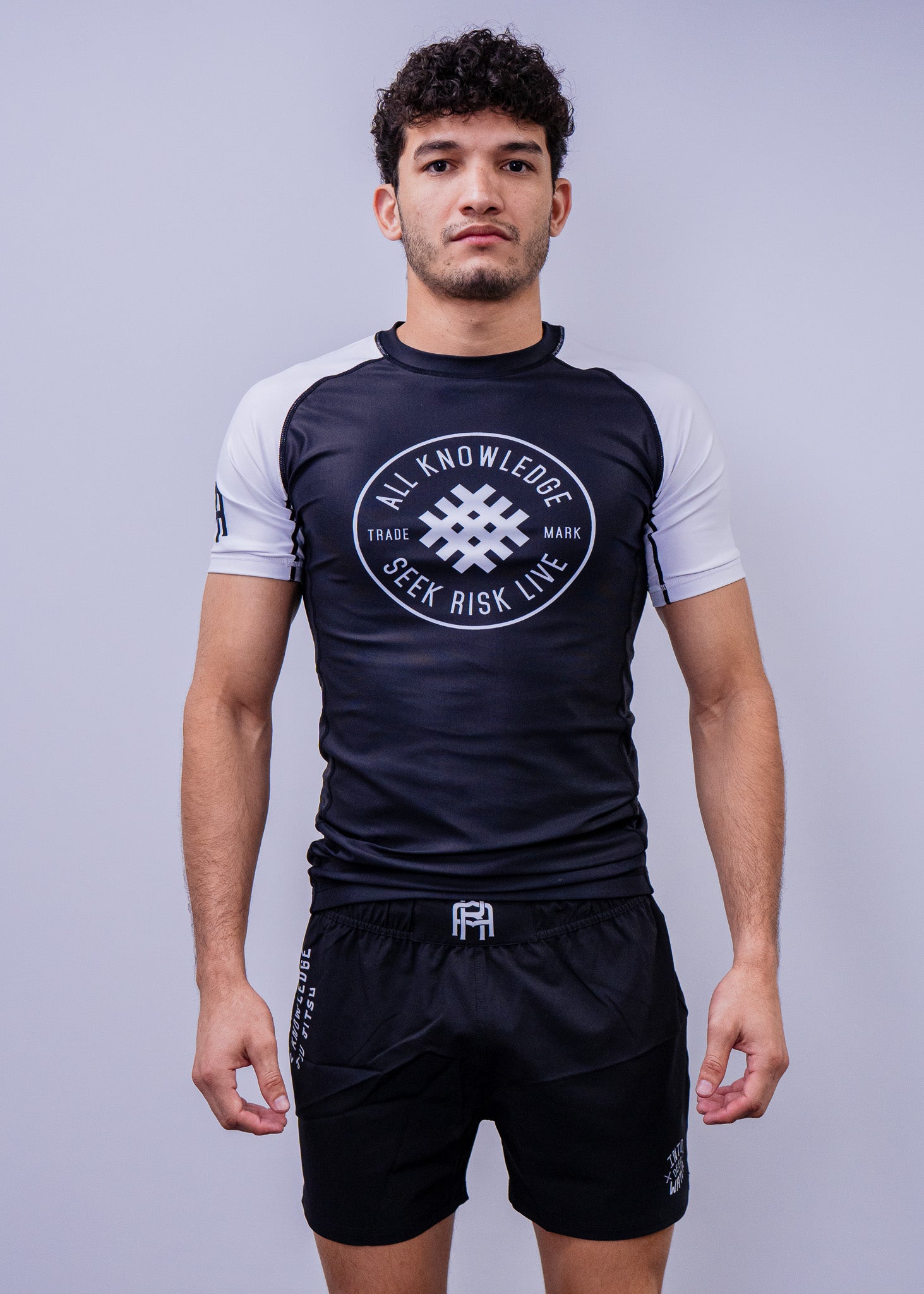 AK Ranked Short Sleeve Jiu-Jitsu Rashguard - White