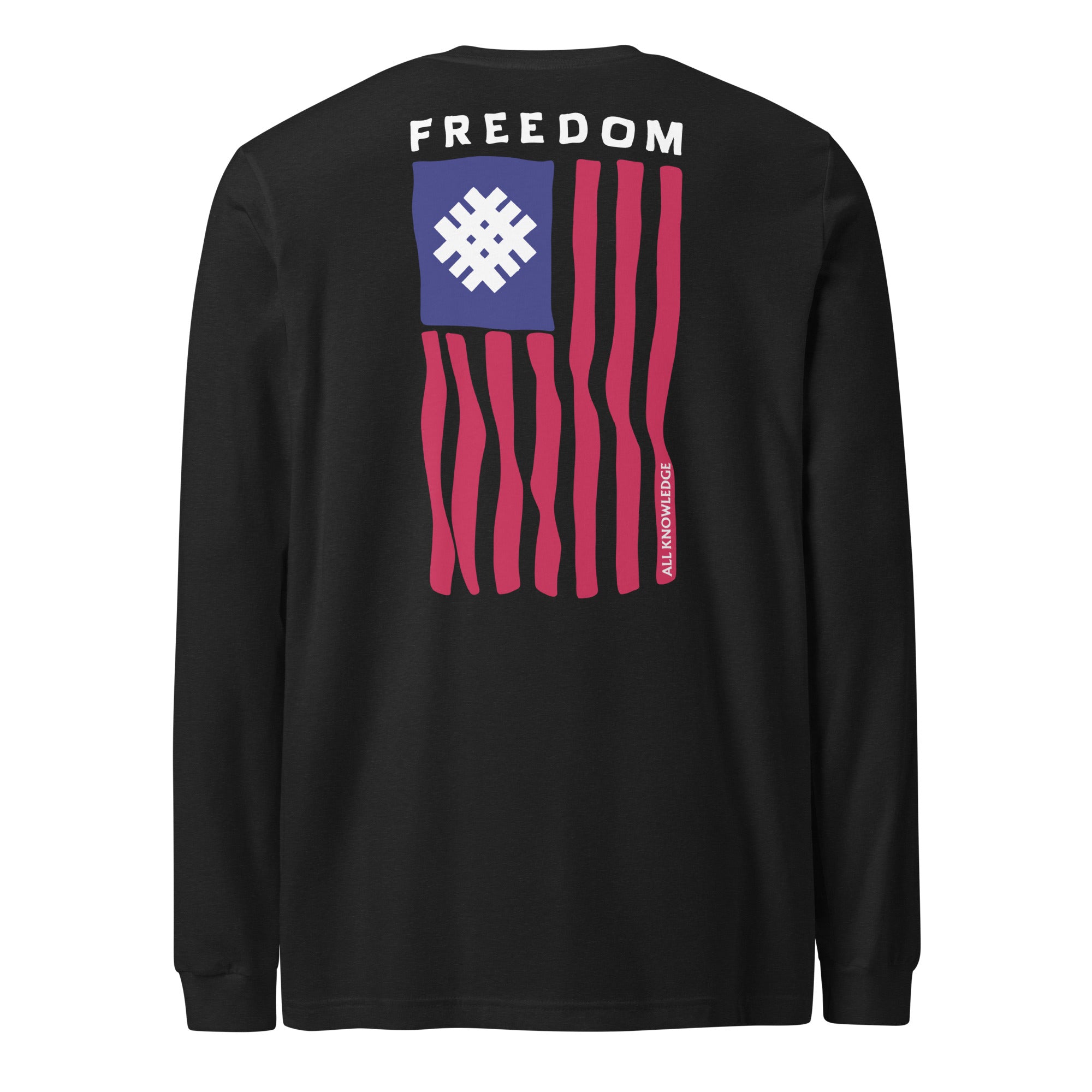 Freedom Flag Long Sleeve T-Shirt | Patriot Collection - All Knowledge Journey