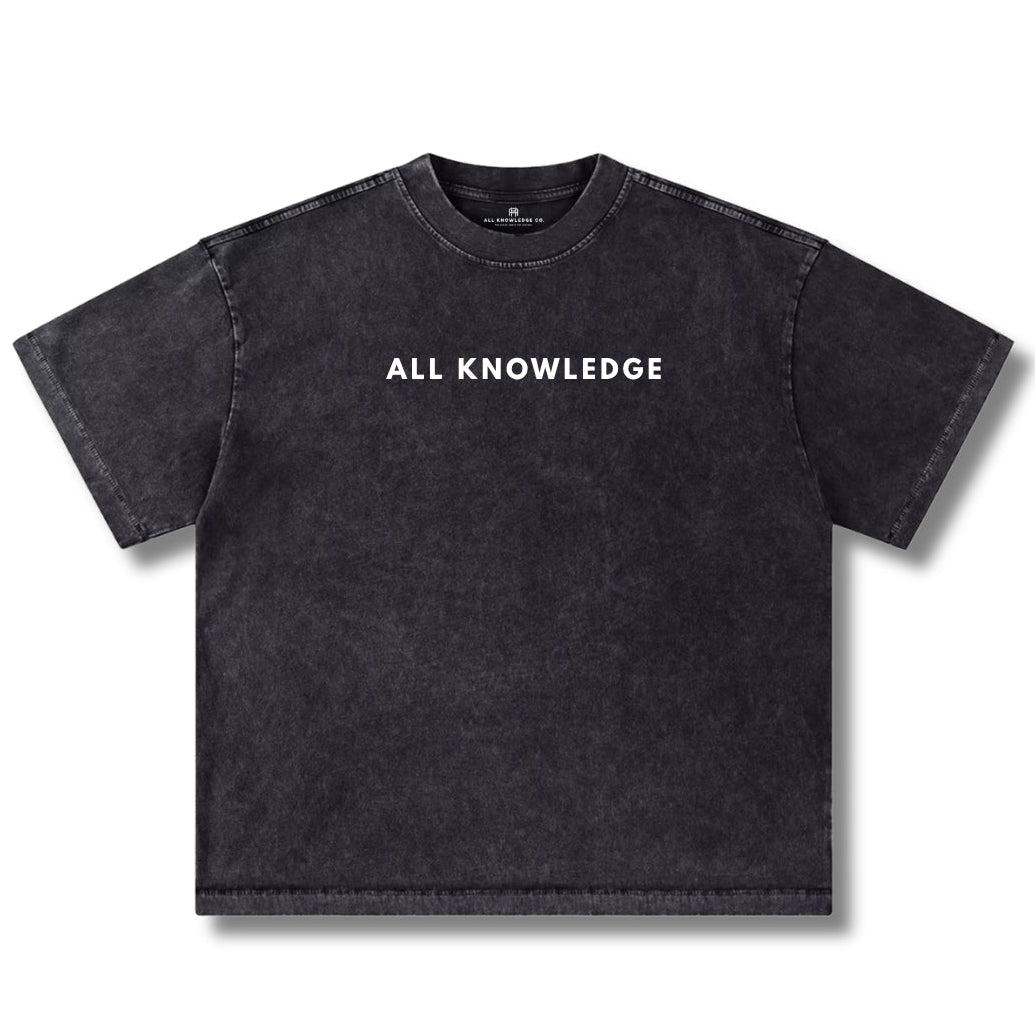 All Knowledge Heavyweight Washed Boxy Tee