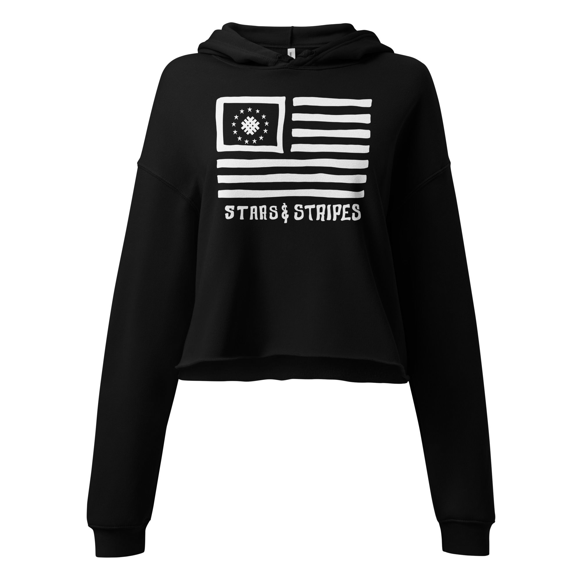 Stars & Stripes Cropped Hoodie | Patriot Collection - All Knowledge Journey