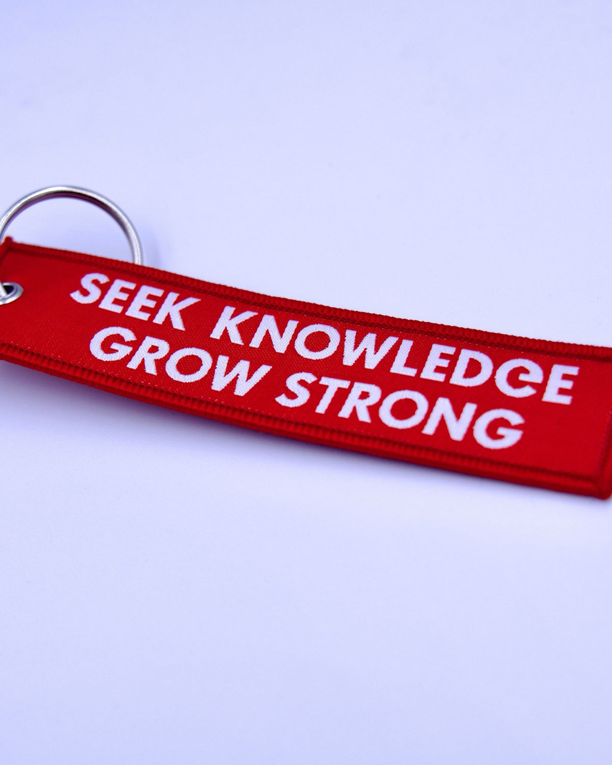Woven Keychain - Seek Knowledge Grow Strong