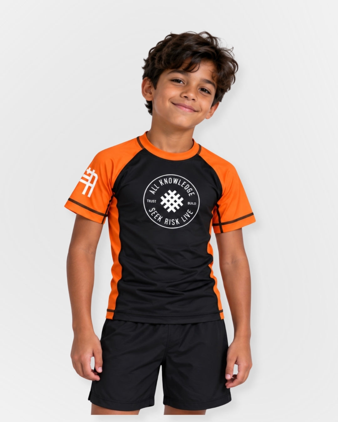 AK Youth Ranked Jiu-Jitsu Rashguard - Orange