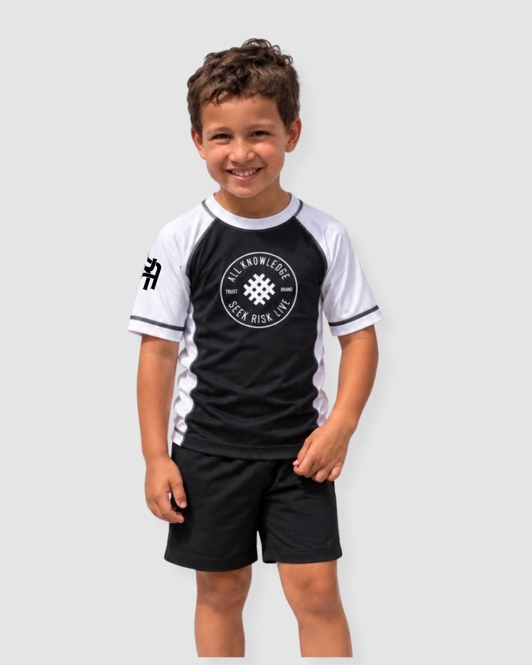 AK Youth Ranked Jiu-Jitsu Rashguard - White