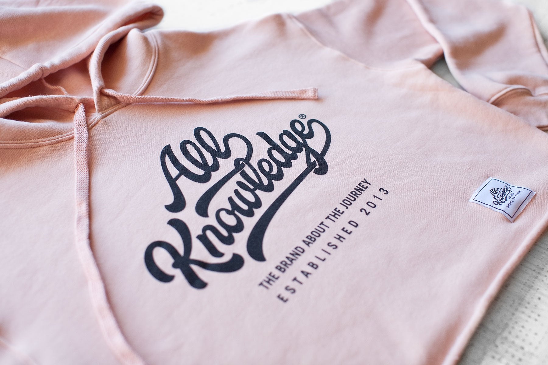 AK Script Cropped Hoodie - All Knowledge Journey