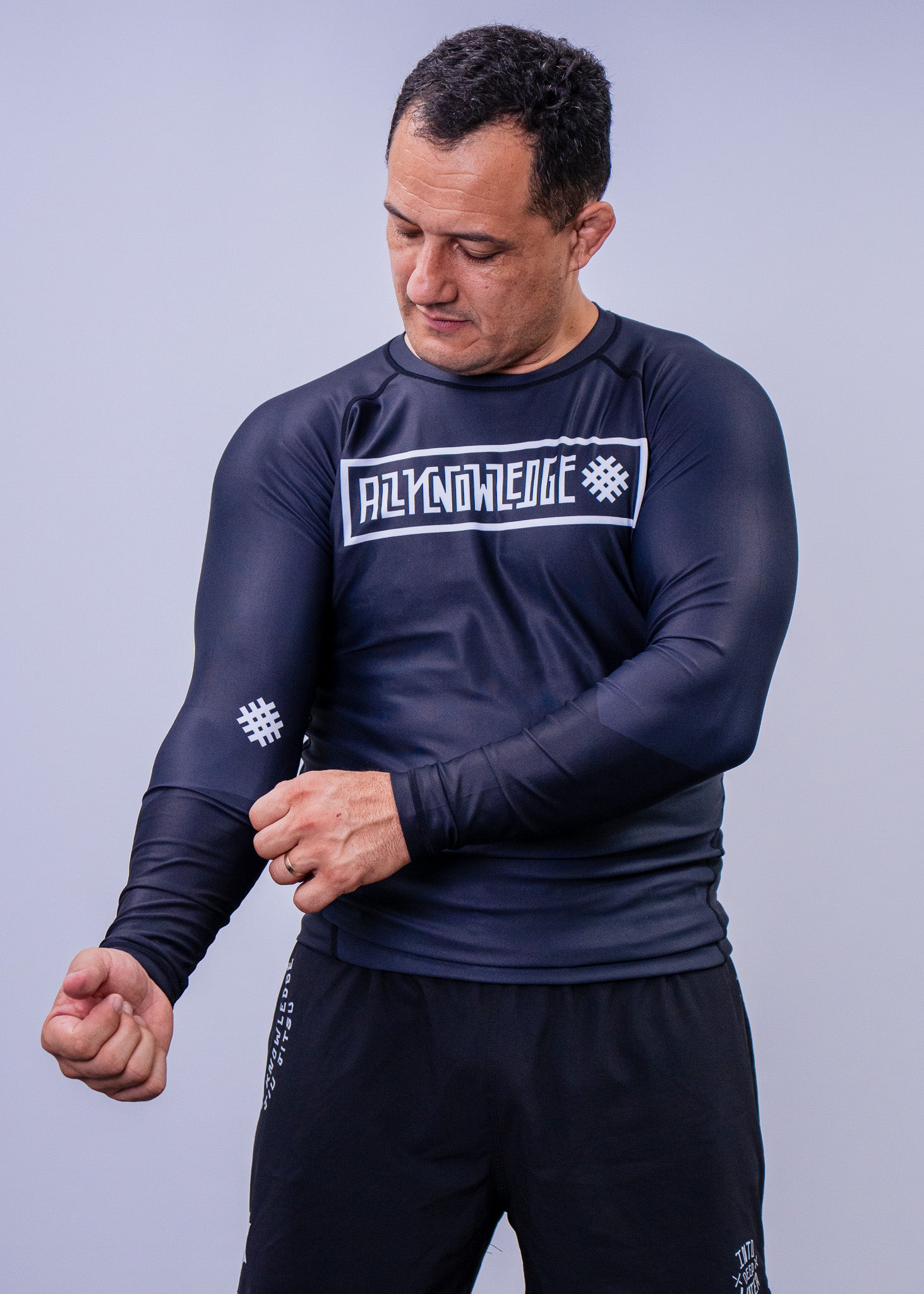 Black Long Sleeve  Rashguard by All Knowledge