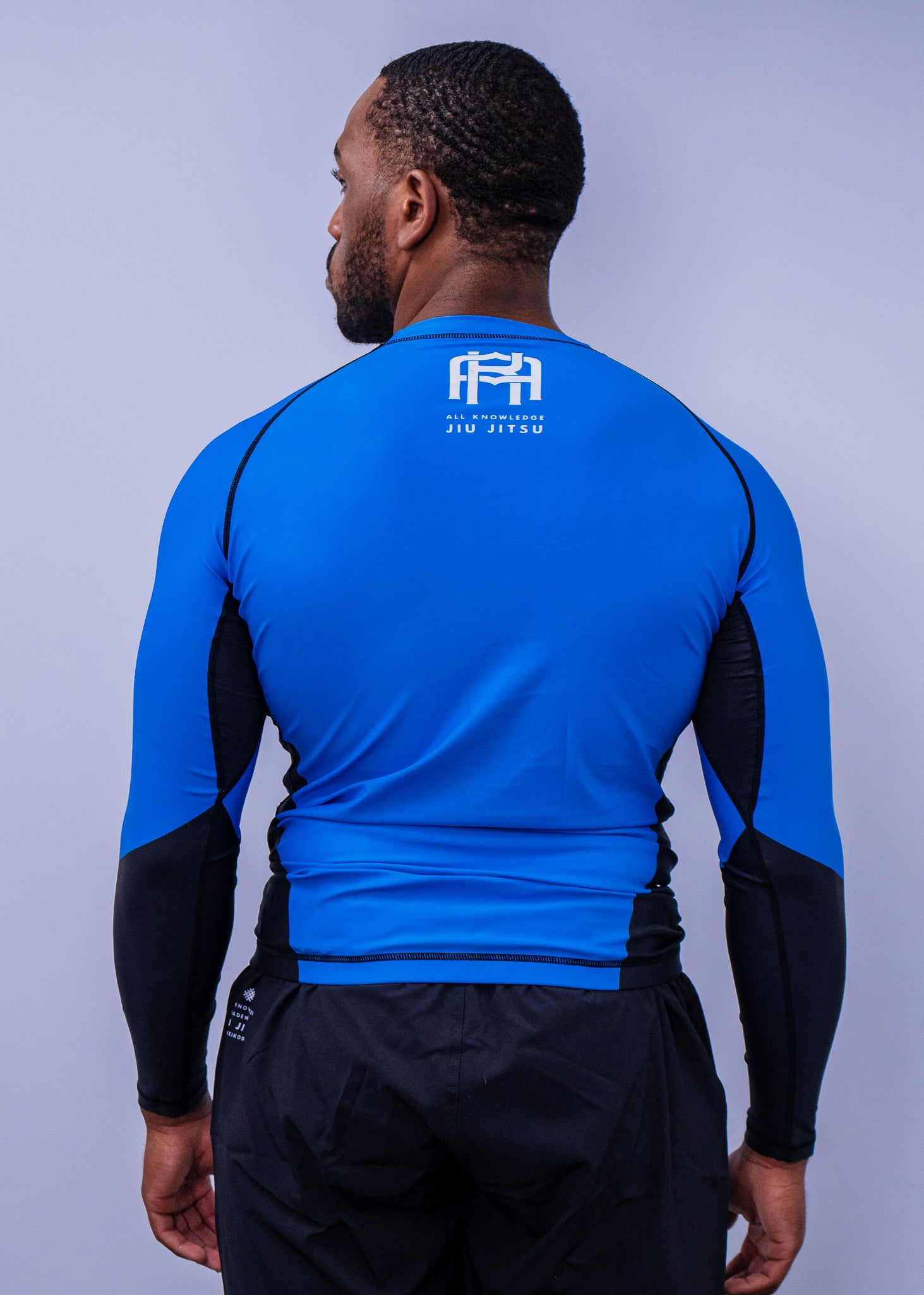 Back Blue long sleeve premium rash guard