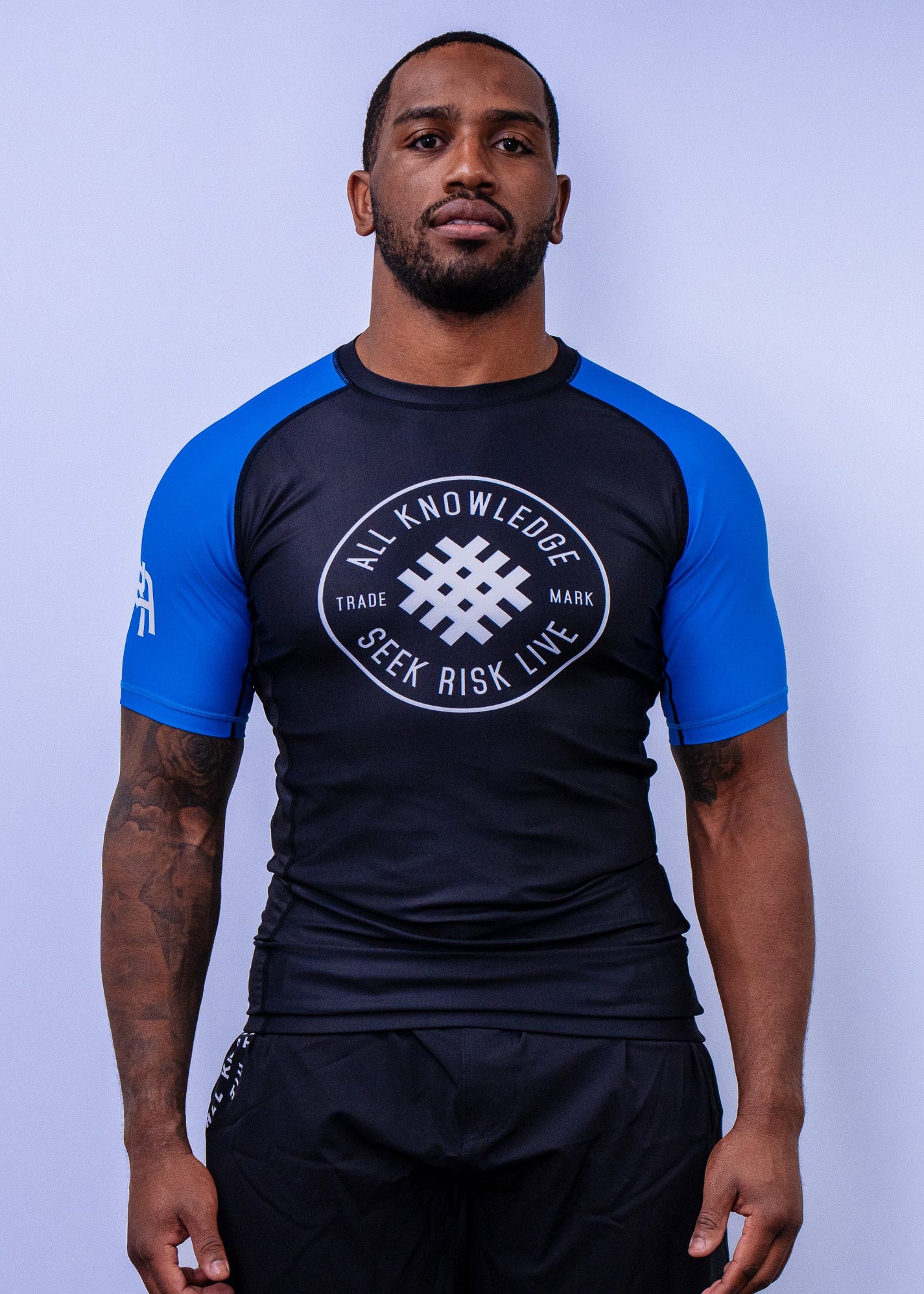 Blue Short Sleeve Rashguard BJJ