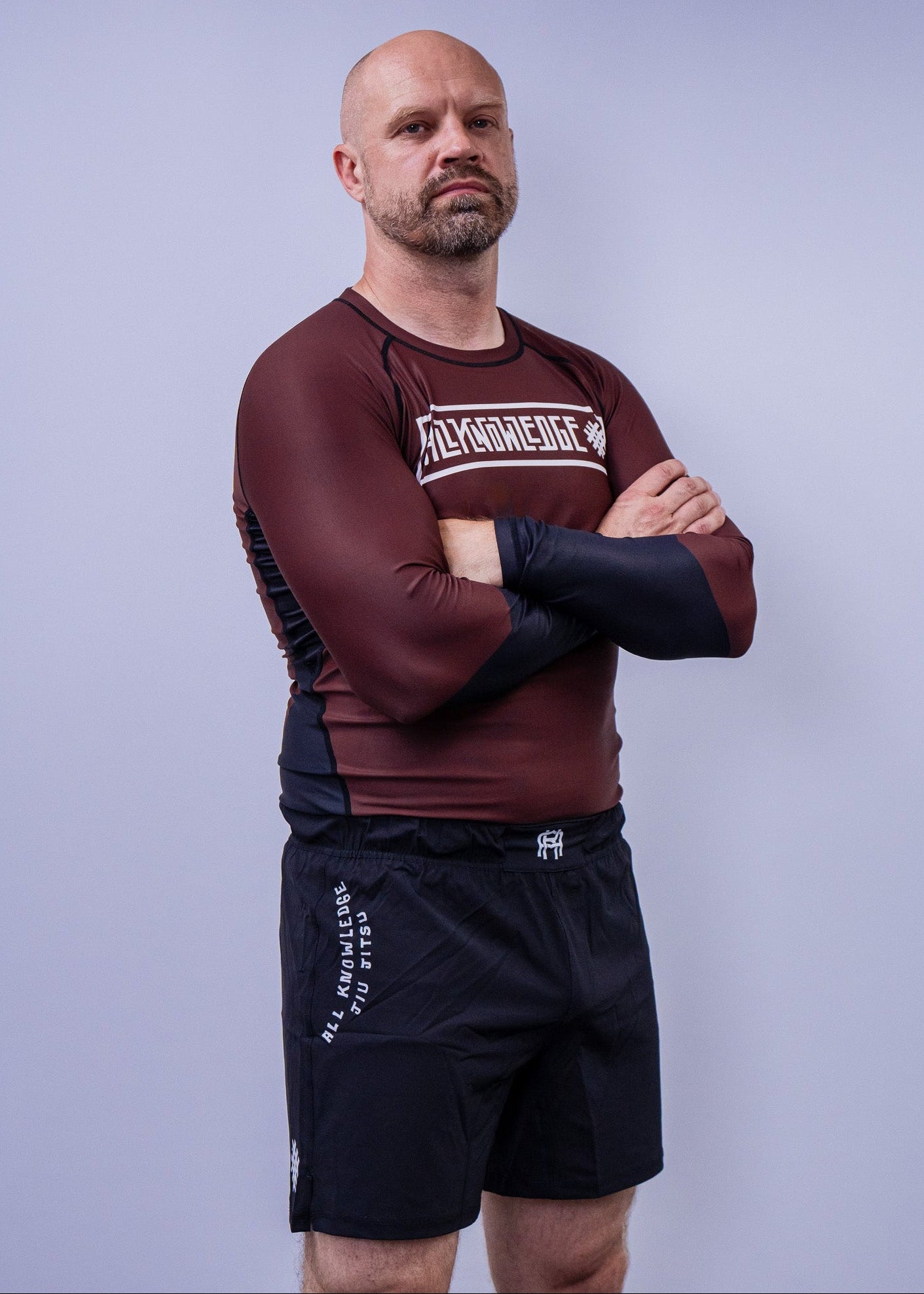 Brown Belt - All knowledge Long Sleeve BJJ Rashguard