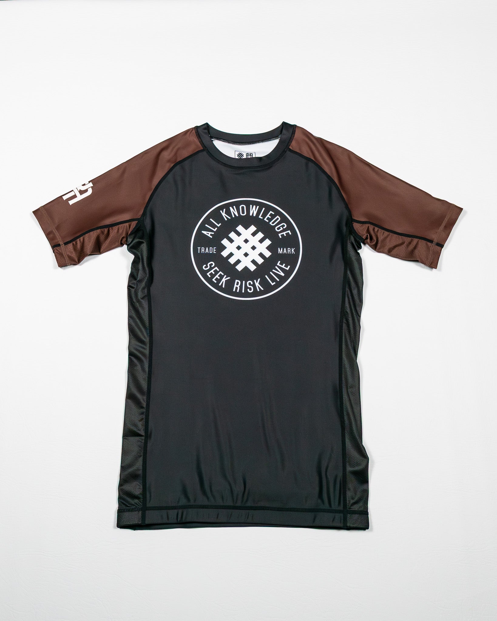 AK Ranked Short Sleeve Jiu-Jitsu Rashguard - Brown