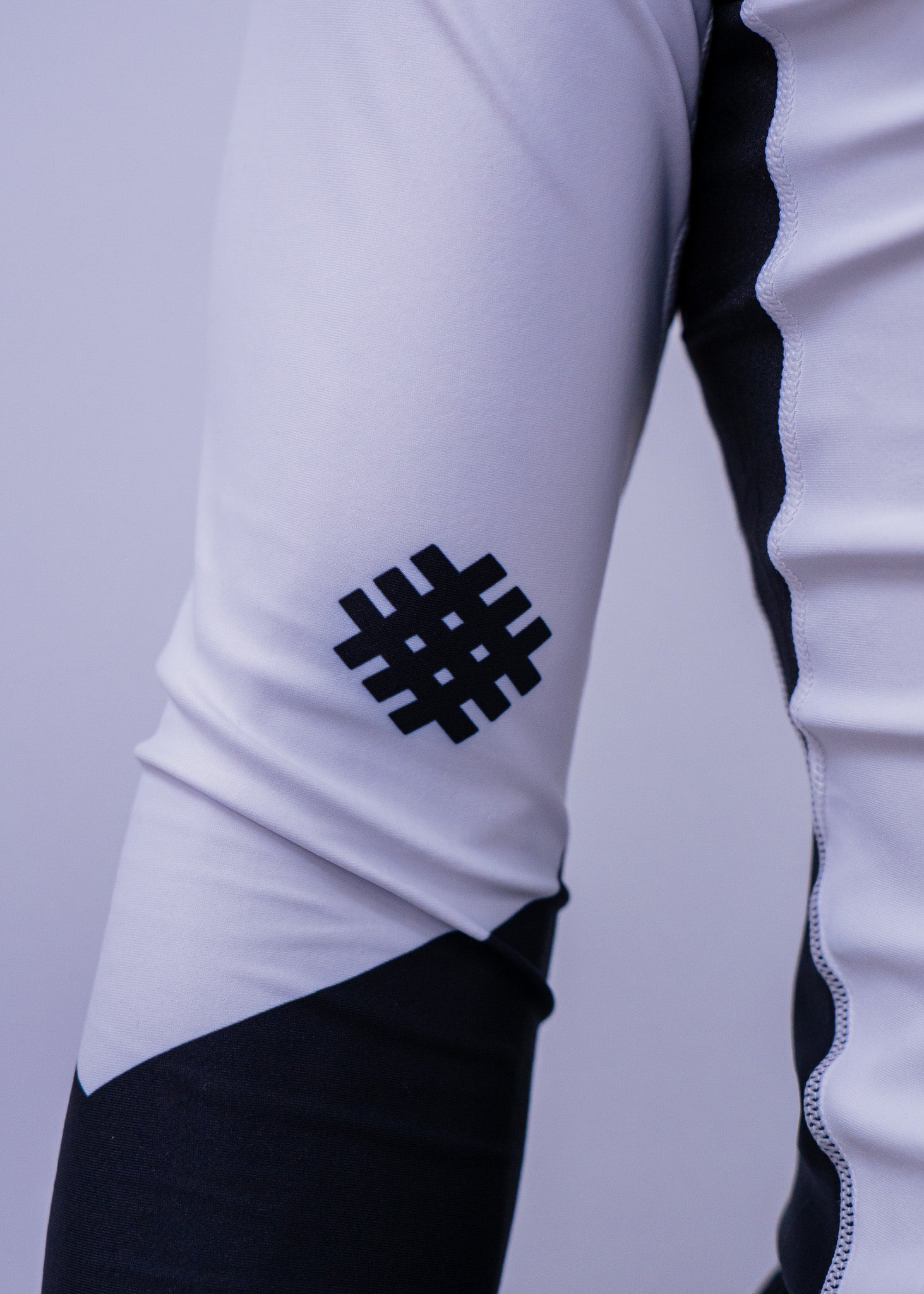 White AK Ranked Long Sleeve Jiu-Jitsu Rashguard