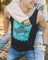 black tank top with 'All Knowledge