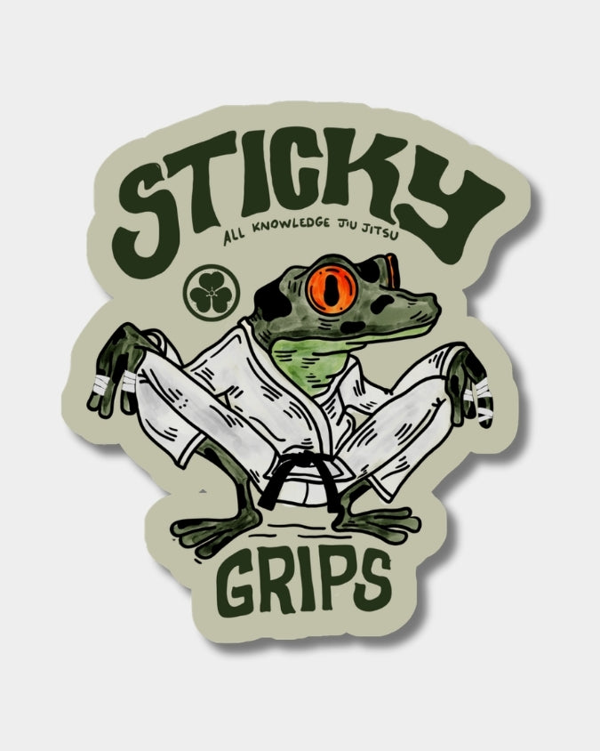 Jiu-jitsu Frog sticky grips funny design