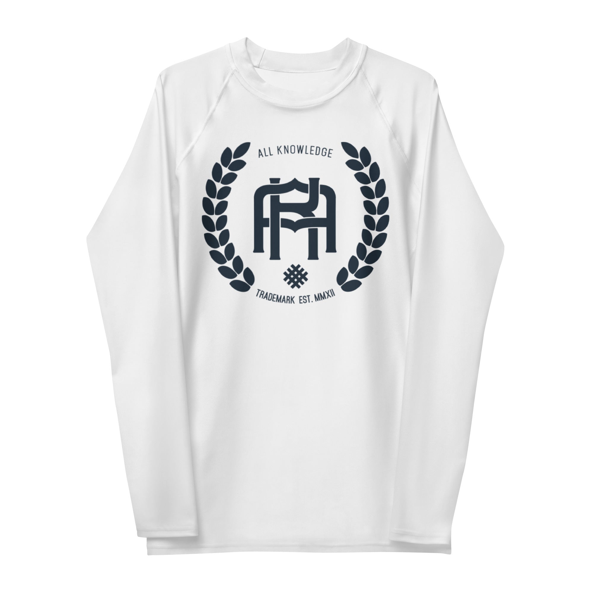 AK Wreath Long Sleeve Jiu-Jitsu Rashguard - All Knowledge Journey