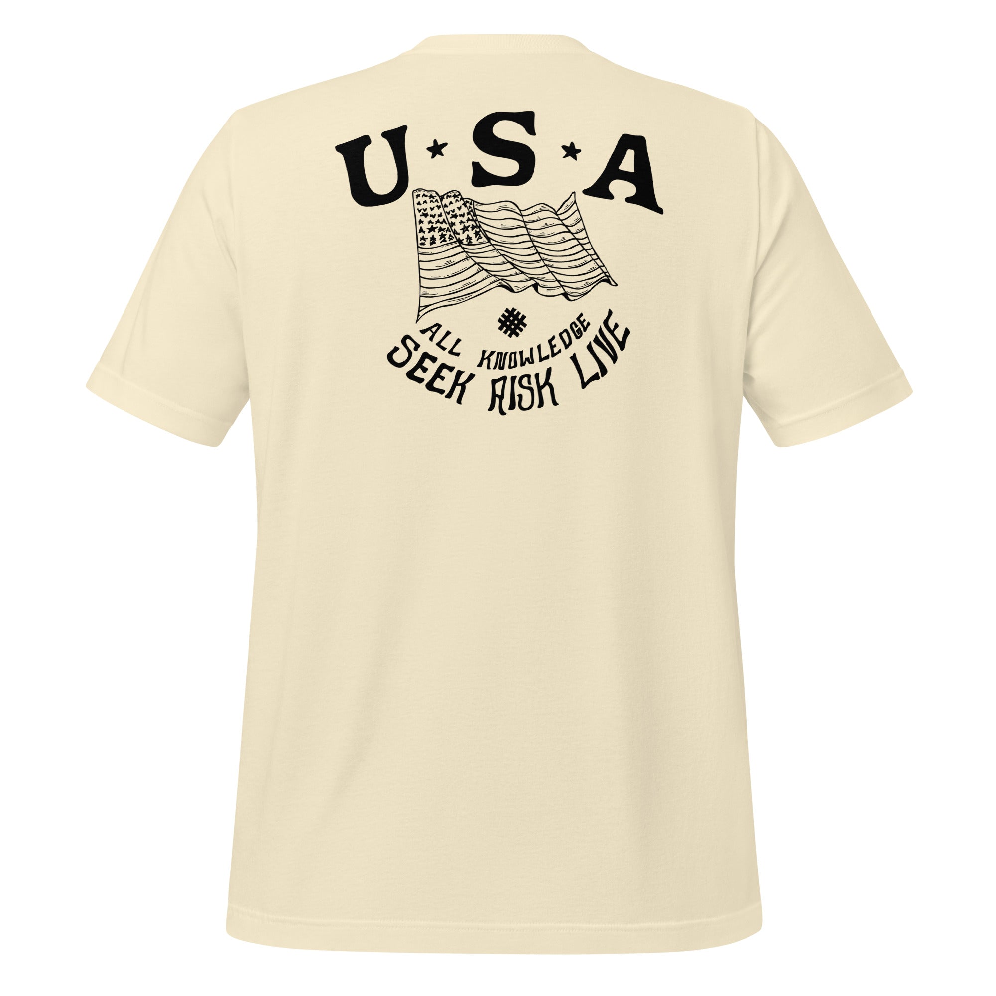 USA Flag Natural color t-shirt